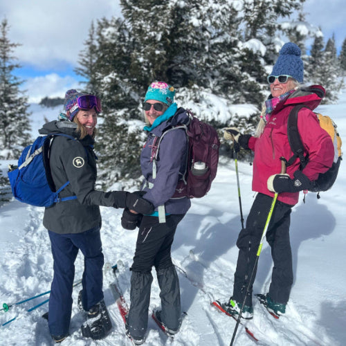 Mature women skiing in Colorado